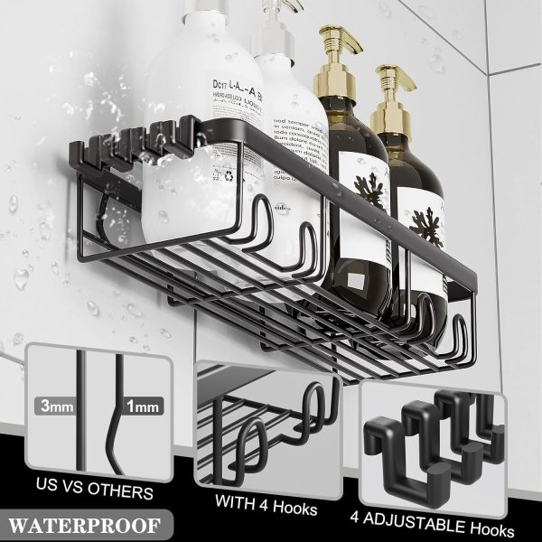 Toilet Tissue Roll Holder Stand with Shelf Bathroom Storage Toilet Paper Holder - Image 3