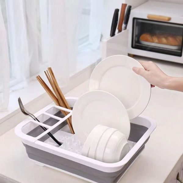 Foldable Drain Bowl Rack Kitchen Organizer for Chopsticks and Drying Rack